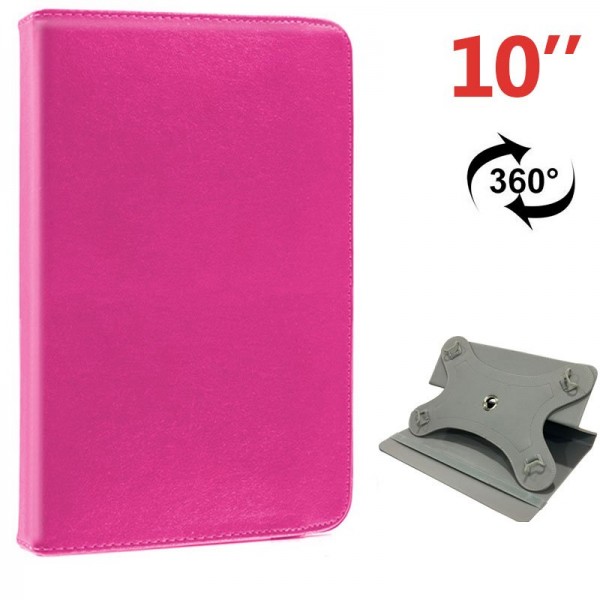 Funda COOL Ebook / Tablet 9.7 - 10.3 pulg Liso Rosa Giratoria (Panorámica)