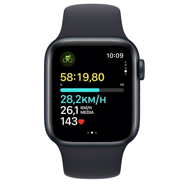 Apple Watch SE 2023 GPS 40mm aluminio sport band S/M negro medianoche