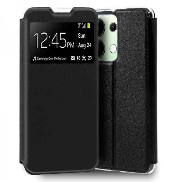 Funda COOL Flip Cover para Xiaomi Redmi Note 13 Liso Negro