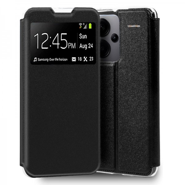 Funda COOL Flip Cover para Xiaomi Redmi Note 13 Pro Plus 5G Liso Negro