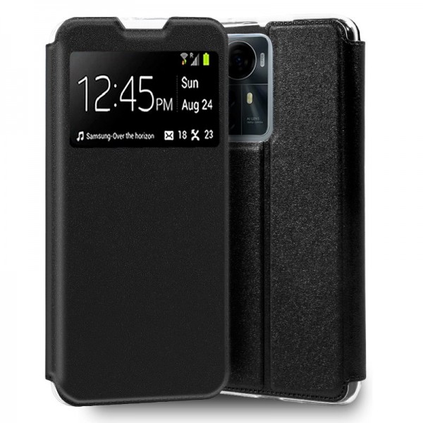 Funda COOL Flip Cover para ZTE Blade A72s Liso Negro