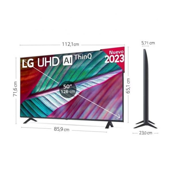 Smart TV LG 50" LED UHD 4K 50UR78006LK negro