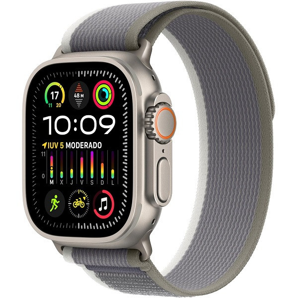 Apple Watch Ultra 2 GPS + cellular 49mm titanio loop trail S/M verde/gris