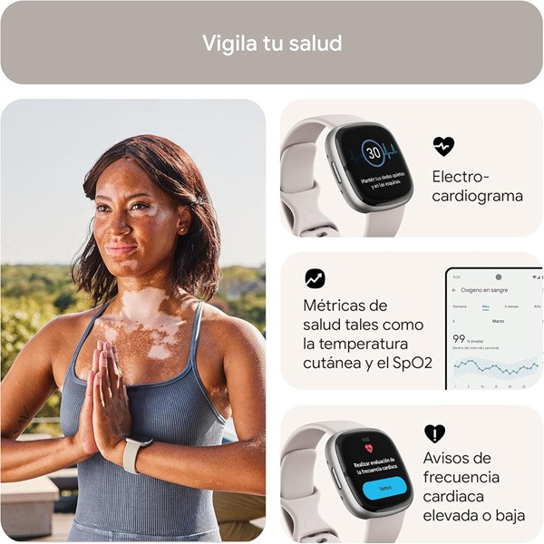Google Fitbit Watch Sense 2 marfil